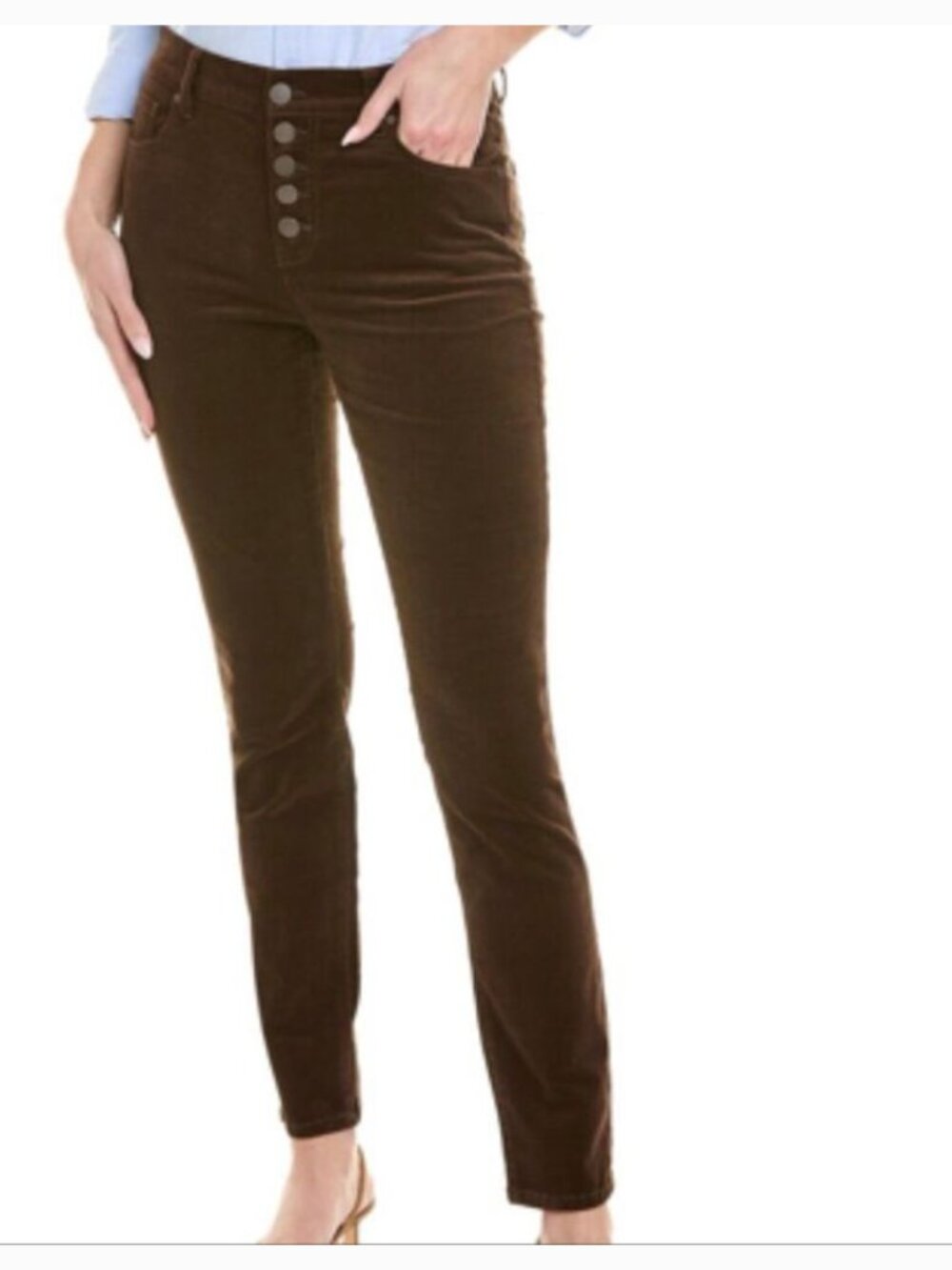 Cabi Button Fly Skinny Corduroy pants #4319 Dark brown size 8